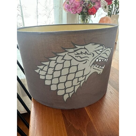 Game of Thrones “Winter is Coming” House Stark Lampshade - Gray - 12” Diameter - Picture 7 of 10